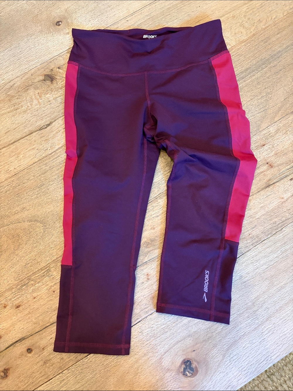 Brooks Plum and Pink Capri Leggings